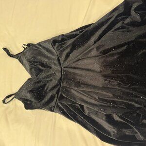 Windsor Black Velvet Mini Dress with Sparkle